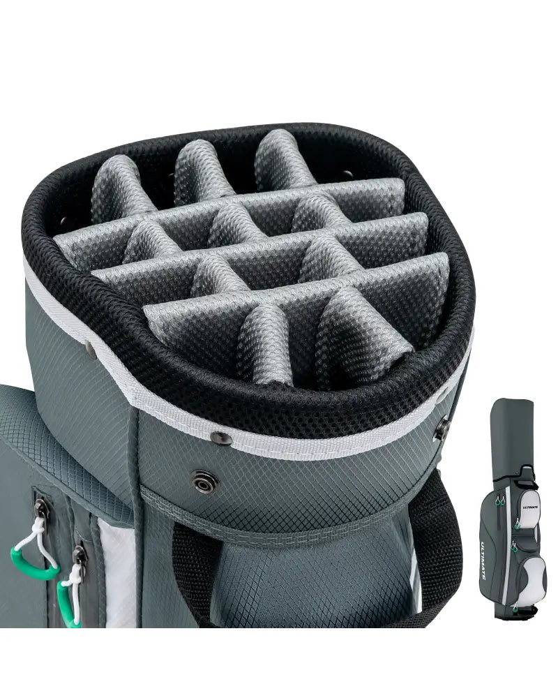 14 Dividers Golf Cart Bag with 7 Zippered Pocket - Golf