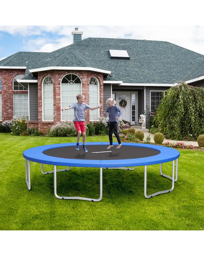14 Feet Waterproof and Tear-Resistant Universal Trampoline Safety Pad Spring Cover-Blue - Blue - Trampoline Accessories