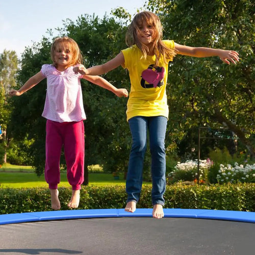 14 Feet Waterproof and Tear-Resistant Universal Trampoline Safety Pad Spring Cover-Blue - Blue - Trampoline Accessories