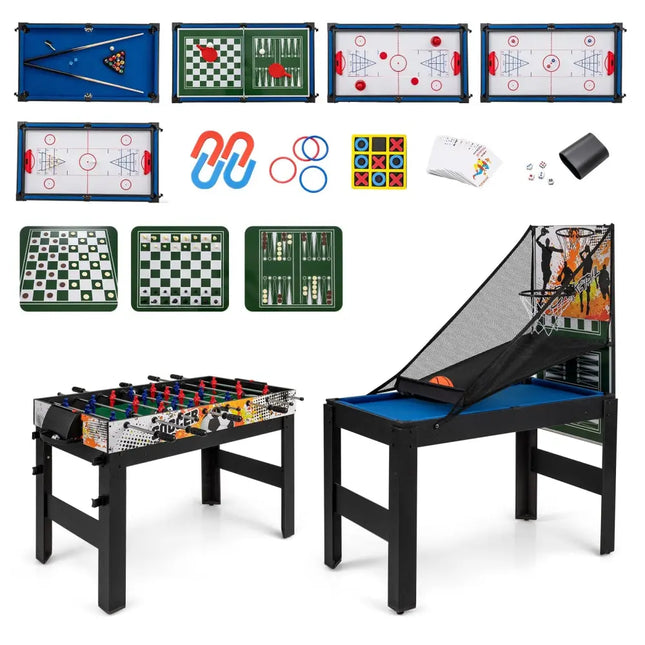 14 - in - 1 Combo Game Table Set Multi Game Table for Game Room Family Gathering - Oasis Home Essentials