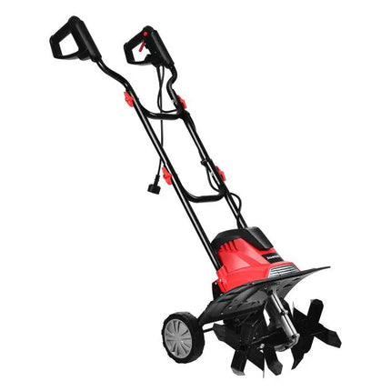 14-Inch 10 Amp Corded Electric Tiller and Cultivator 9-Inch Tilling Depth - Black & Red - Garden Tools