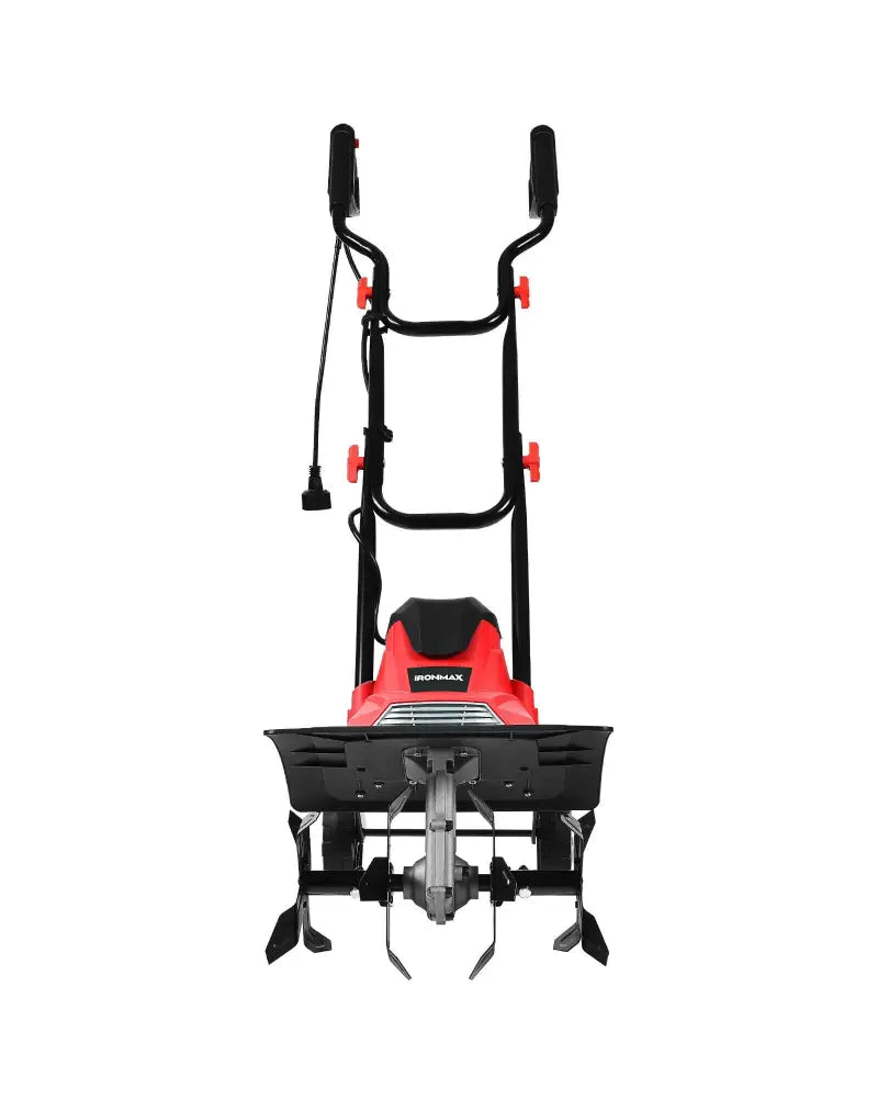14-Inch 10 Amp Corded Electric Tiller and Cultivator 9-Inch Tilling Depth - Black & Red - Garden Tools