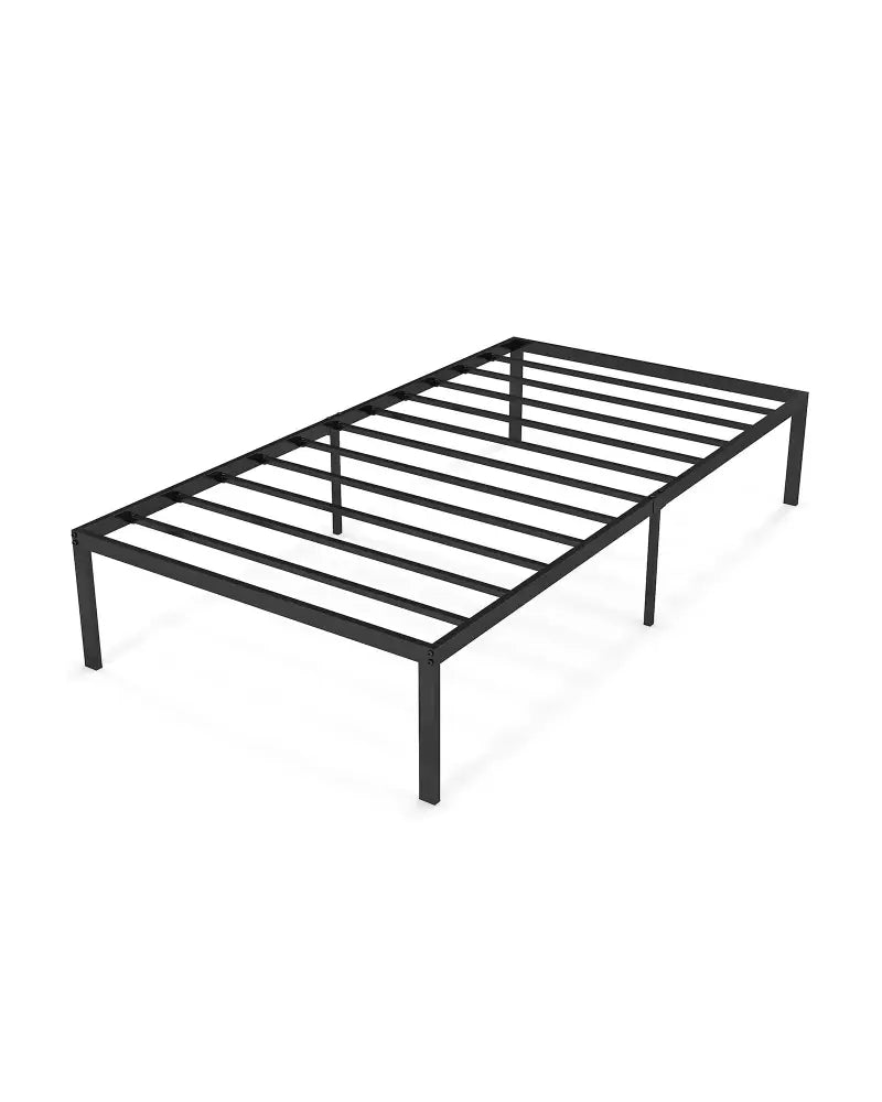 14 Inch Heavy Duty Metal Platform - Black - Simple Bed Frame