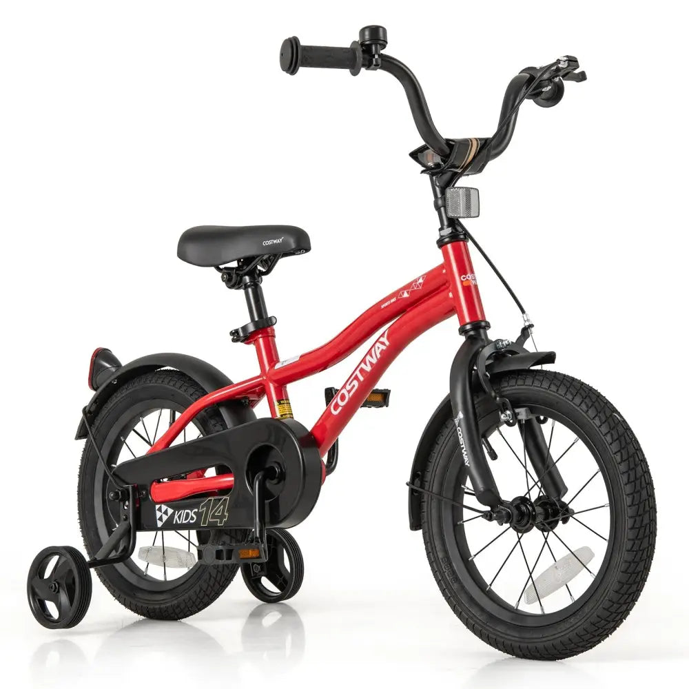 14 Inch Kids Bike Adjustable Bicycle with Reflectors and Bell for 3 - 5 Years Old - Oasis Home Essentials