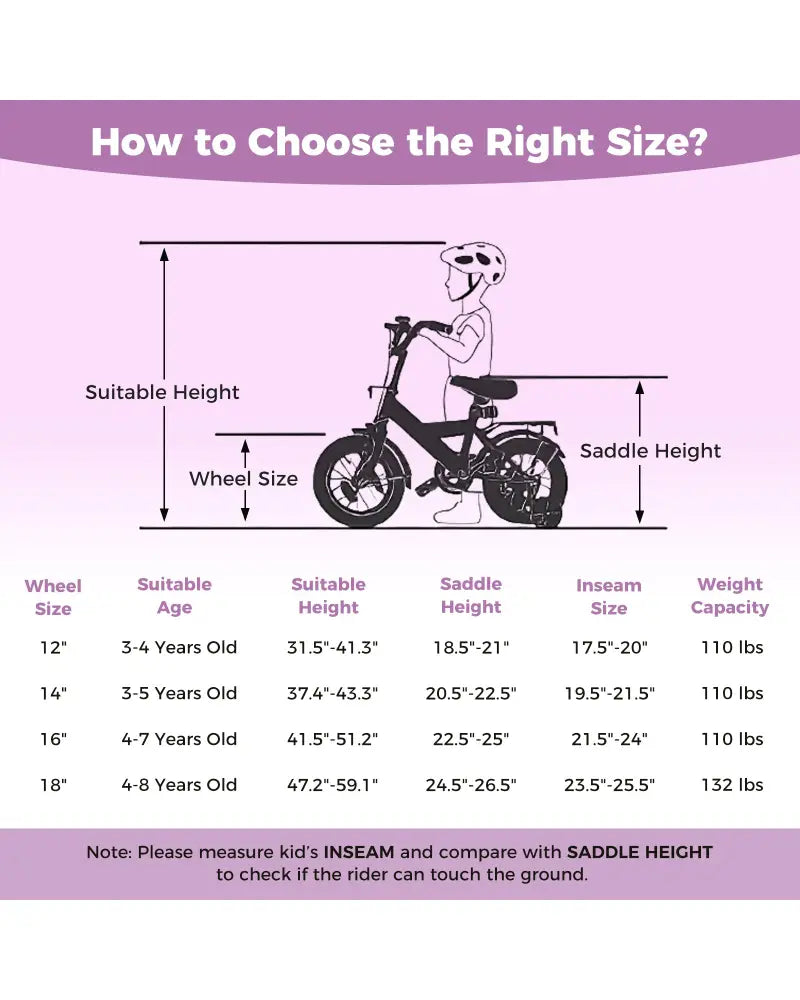 14 Inch Kids Bike Adjustable for 3-8 Years Old Children Purple - Stars & Moon - Purple - Kids Bike
