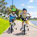 14 Inch Kids Bike Adjustable with 2 Training Wheels for 3 - 5 Years Old - White - Oasis Home Essentials