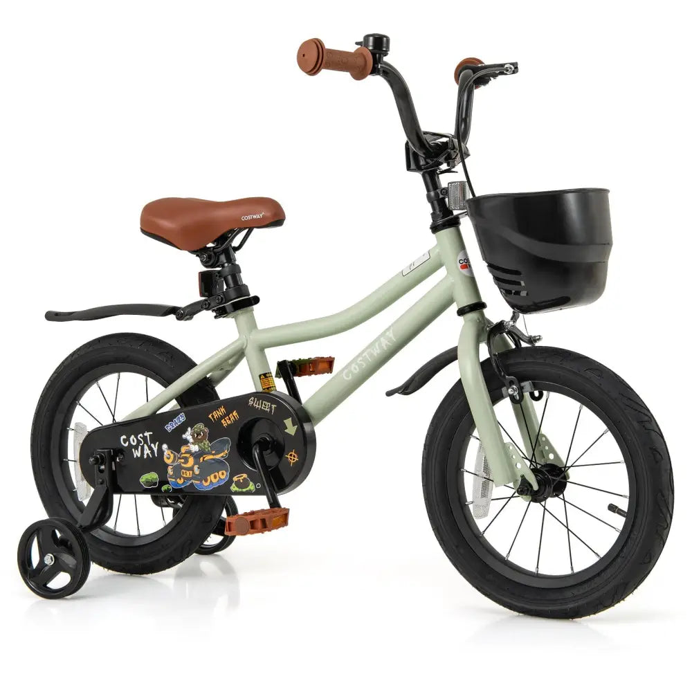 14 - Inch Kids Bike Adjustable with Training Wheels for 3 - 5 Years Old - Oasis Home Essentials