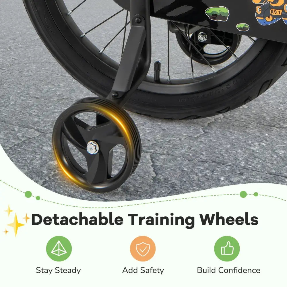 14 - Inch Kids Bike Adjustable with Training Wheels for 3 - 5 Years Old - Oasis Home Essentials