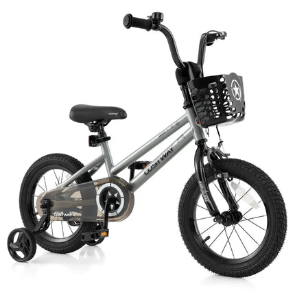 14 Inch Kids Bike Adjustable with Transparent Chain Cover for 4 - 5 Years Old - Oasis Home Essentials