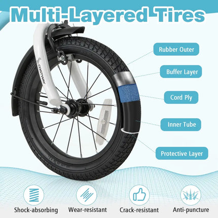 14 - Inch Kids Bike for 3 - 5 Years Old Children Bicycle with Training Wheels - Oasis Home Essentials
