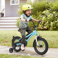 14-Inch Kids Bike for 3-5 Years Old Children Bicycle with Training Wheels - Blue - Kids Bike