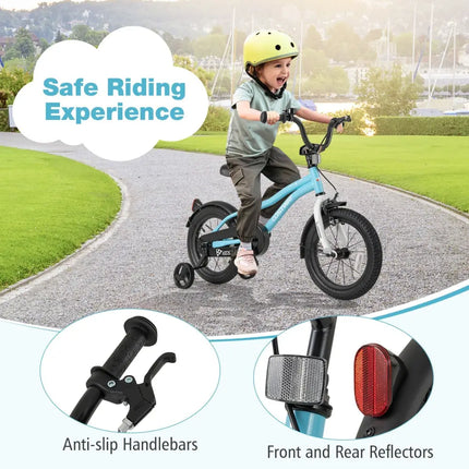 14 - Inch Kids Bike for 3 - 5 Years Old Children Bicycle with Training Wheels - Oasis Home Essentials