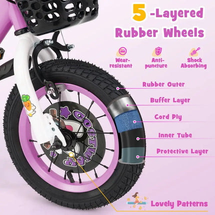 14 Inch Kids Bike for 3 - 5 Years Old Sport Bicycle with Adjustable Handlebar and Saddle - 14 inches - Oasis Home Essentials