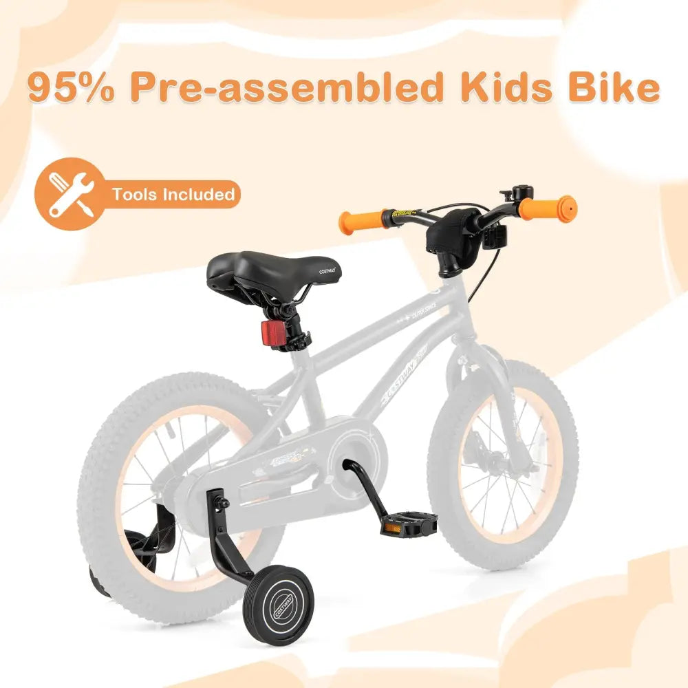 14 - Inch Kids Bike Sport Bicycle for 3 - 5 Years Old with Adjustable Seat - 14 inches - Oasis Home Essentials