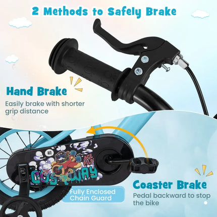 14 Inch Kids Bike with Adjustable Handlebar and Saddle for 3 - 5 Years Old - 14 inches - Oasis Home Essentials
