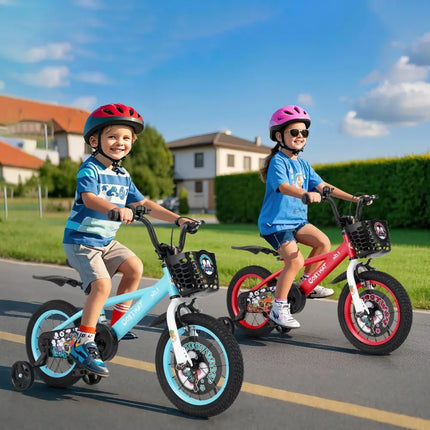 14 Inch Kids Bike with Adjustable Handlebar and Saddle for 3 - 5 Years Old - 14 inches - Oasis Home Essentials