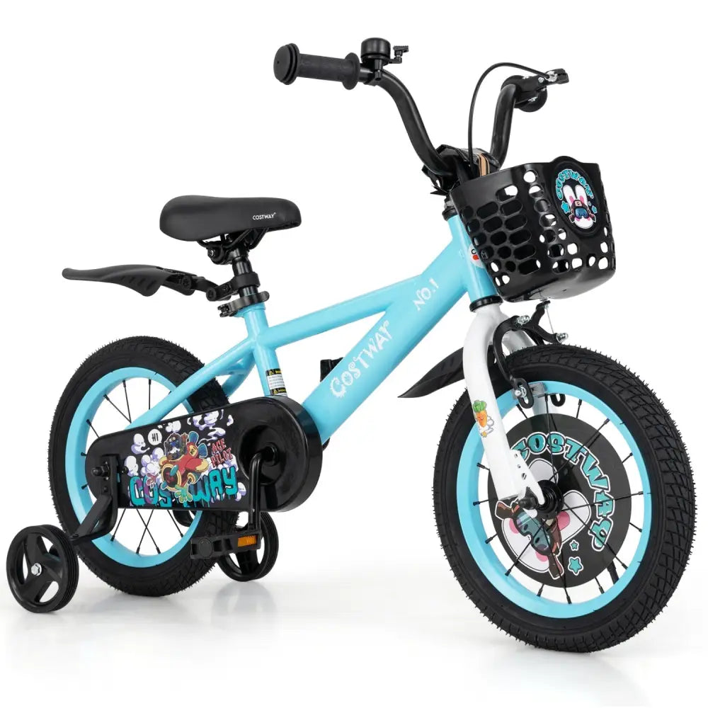 14 Inch Kids Bike with Adjustable Handlebar and Saddle for 3 - 5 Years Old - 14 inches - Oasis Home Essentials