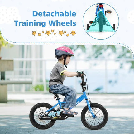 14 Inch Kids Bike with Removable Training Wheels for Aged 3 - 5 Years Old - Oasis Home Essentials