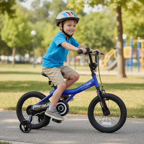 14-Inch Kids Bike with Removable Training Wheels Navy - Brave Hero - Navy - Kids Bike