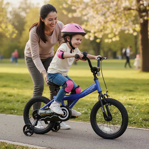 14-Inch Kids Bike with Removable Training Wheels Navy - Brave Hero - Navy - Kids Bike