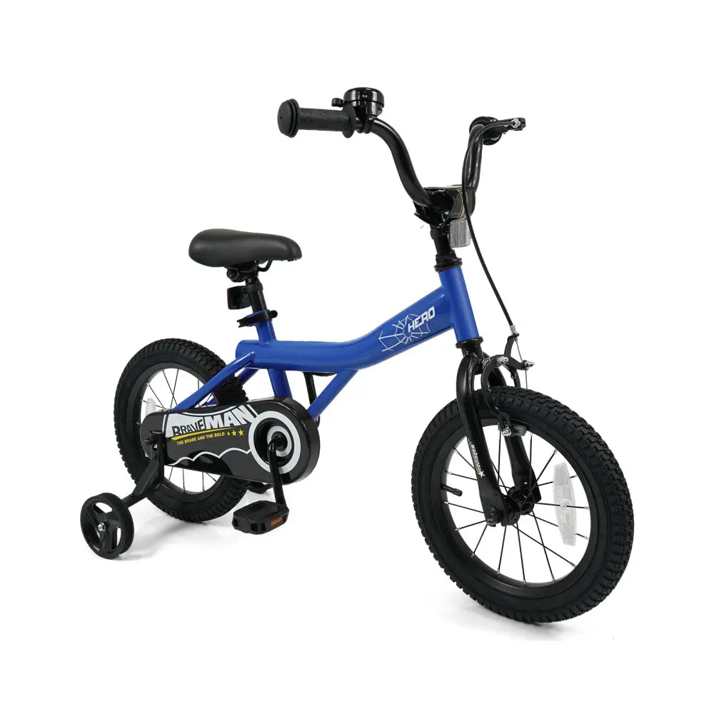 14-Inch Kids Bike with Removable Training Wheels Navy - Brave Hero - Navy - Kids Bike