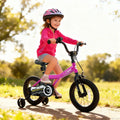 14-Inch Kids Bike with Removable Training Wheels Pink-Brave Hero - Kids Bike