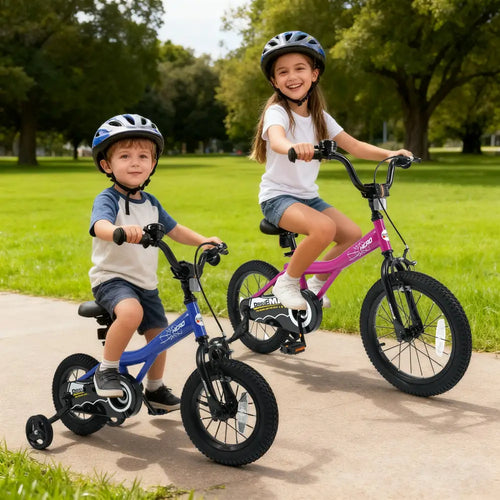 14-Inch Kids Bike with Removable Training Wheels Pink-Brave Hero - Kids Bike
