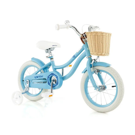 14 - Inch Kids Bike with Training Wheels and Adjustable Handlebar Seat - Blue - Oasis Home Essentials
