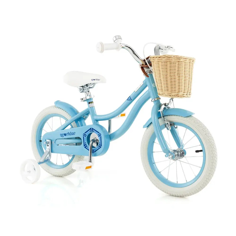 14 - Inch Kids Bike with Training Wheels and Adjustable Handlebar Seat - Blue - Oasis Home Essentials