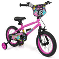 14 Inch Kids Bike with Training Wheels for Ages 3-5 Years Old Pink- Street Art Time - Pink - Kids Bike