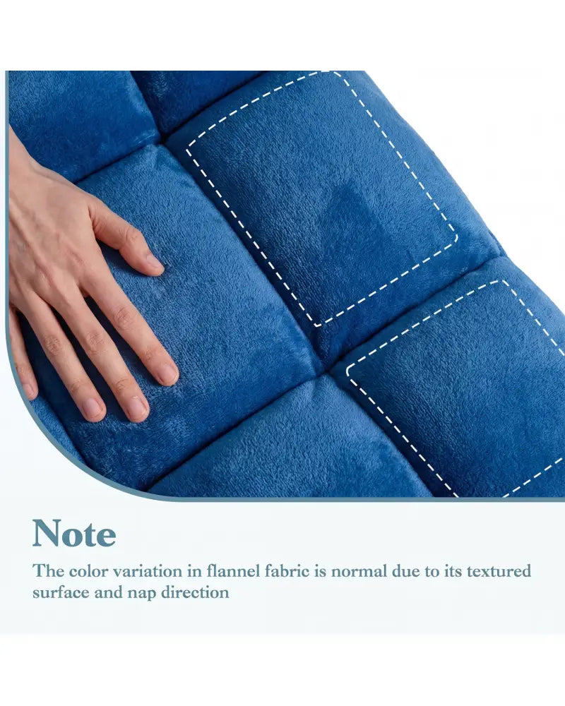 14-Position Adjustable Cushioned Floor Chair-Blue - Blue - Floor Chairs