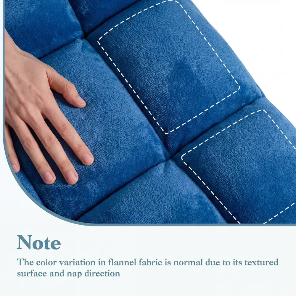 14-Position Adjustable Cushioned Floor Chair-Blue - Blue - Floor Chairs
