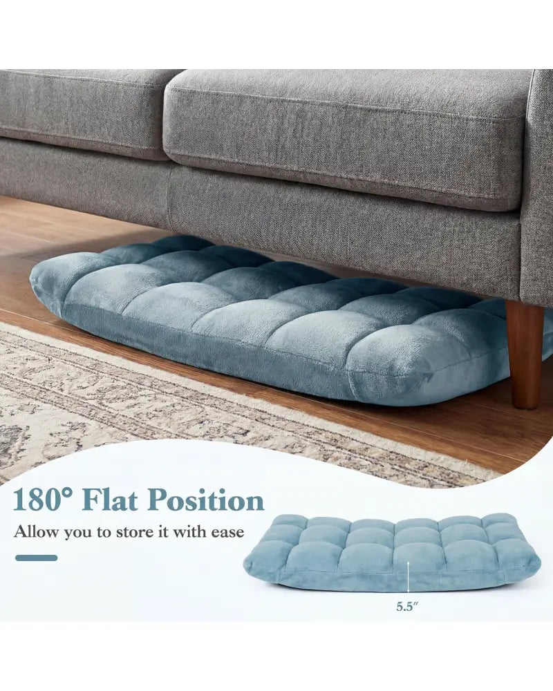 14-Position Adjustable Cushioned Floor Chair-Green - Green - Floor Chairs