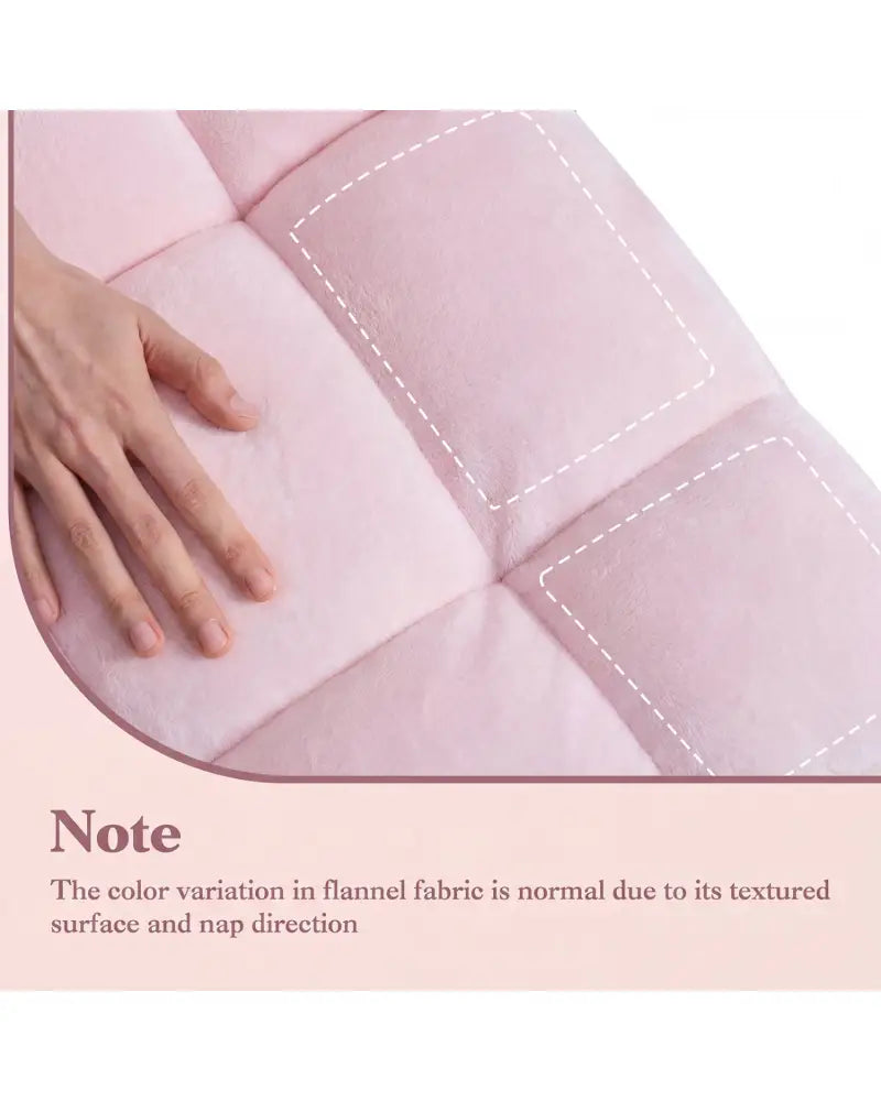 14-Position Adjustable Cushioned Floor Chair-Light Pink - Light Pink - Floor Chairs