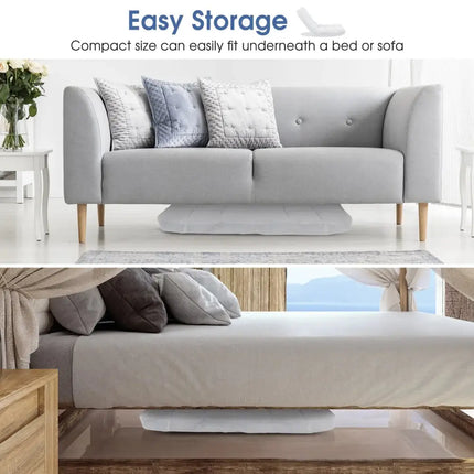 14-Position Adjustable Cushioned Floor Chair-White Costway