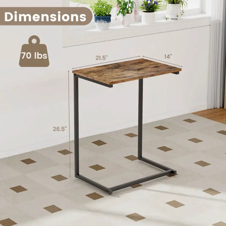 14-Position Adjustable Floor Chair & C-Shaped End Table Set - Living Room