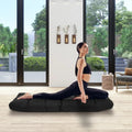 14-Position Adjustable Folding Lazy Gaming Sofa-Black - Black - Floor Chairs