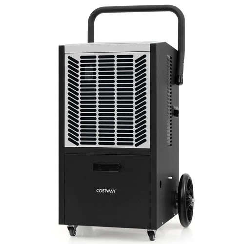 140 Pints Commercial Dehumidifier Crawl Space Dehumidifier with Pump and Drain Hose-White - White - Dehumidifiers