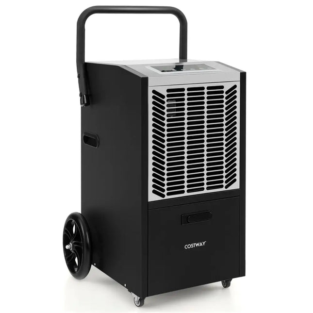 140 Pints Commercial Dehumidifier Crawl Space Dehumidifier with Pump and Drain Hose-White - White - Dehumidifiers
