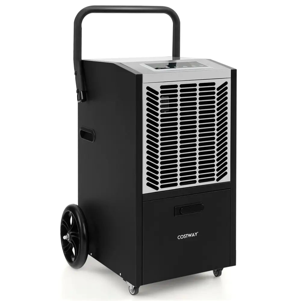 140 Pints Commercial Dehumidifier Crawl Space Dehumidifier with Pump and Drain Hose-White - White - Dehumidifiers