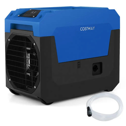 140 Pints Commercial Dehumidifier with Pump and Drain Hose-Blue - Blue - Dehumidifiers