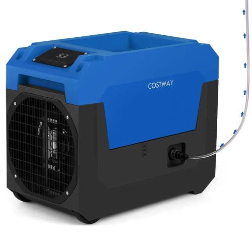 140 Pints Commercial Dehumidifier with Pump and Drain Hose-Blue - Blue - Dehumidifiers