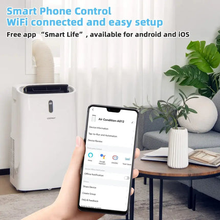 14000 BTU(Ashrae) Portable Air Conditioner with APP and WiFi Control-White Costway