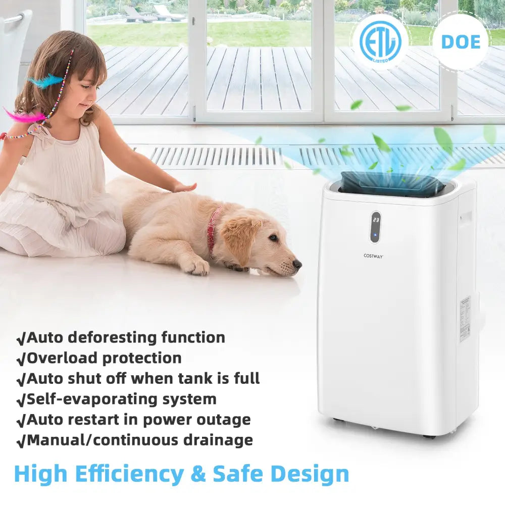 14000 BTU(Ashrae) Portable Air Conditioner with APP and WiFi Control-White - White - Portable Air Conditioners