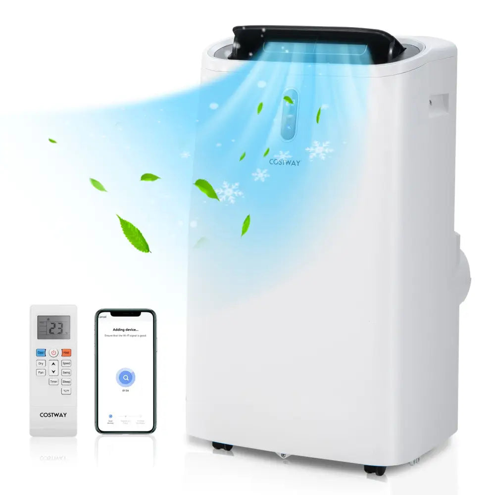 14000 BTU(Ashrae) Portable Air Conditioner with APP and WiFi Control-White - White - Portable Air Conditioners
