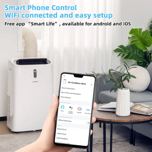 14000 BTU(Ashrae) Portable Air Conditioner with APP and WiFi Control-White - White - Portable Air Conditioners