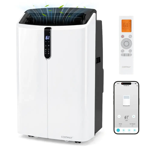 14000 BTU Smart Portable AC with APP Voice and Window Kit 47 dB-Black - Black - Air Coolers