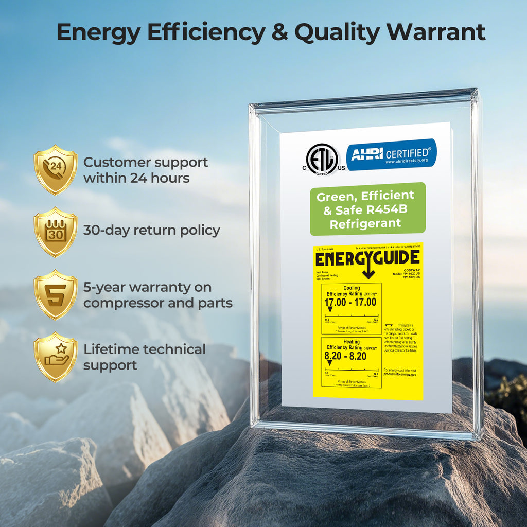 5 Ton 17 SEER2 High-Performance Heat Pump System (Operates down to -15°C)