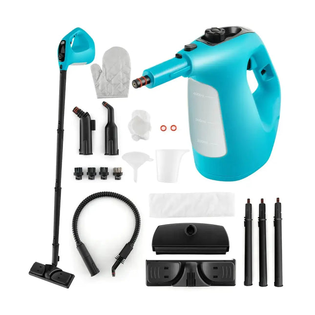 1400W Handheld Steam Cleaner with 14-Piece Accessory Kit and Child Lock-Blue Costway