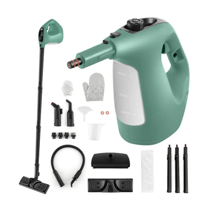 1400W Handheld Steam Cleaner with 14-Piece Accessory Kit and Child Lock-Green Costway